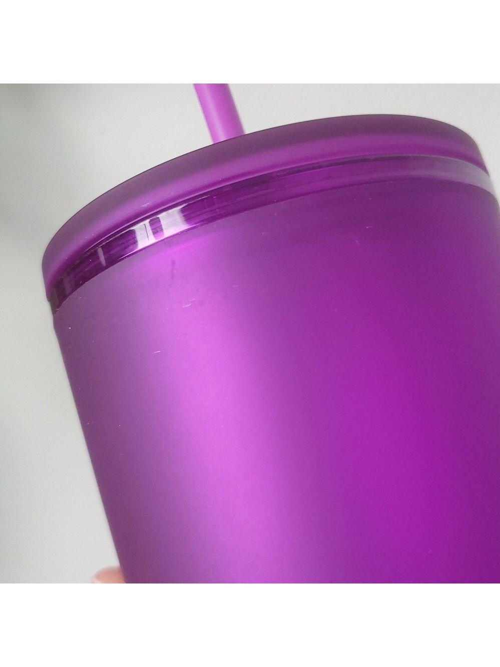 Starbucks Venti 24 oz Purple Matte Soft Touch Tumbler NEW - Picture 6 of 7